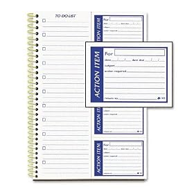 Spiralbound Writing Pad w Tear-Out Carbonless To Do Sheet, 7-1 2x11, 200 shts... by Adams Business Forms