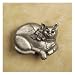Anne At Home Pull Handle, Calico cat-lg. Available in 38 hand applied finishes, prote...