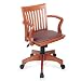 Office Star Wood Bankers Chair with Padded Seat - Fruitwood