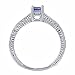 0.56 Ct Round Cut Blue Tanzanite 925 Silver Engagement Ring