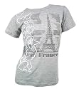 Junk Food Paris Poodle Gray Tee