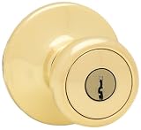 Kwikset 400T 3 CP Security Tylo Entry Knob, Polished Brass