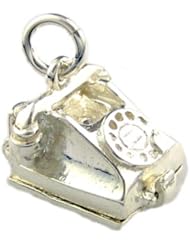 Welded Bliss Sterling 925 Silver Telephone Charm Opening To Show A Message WBC1024
