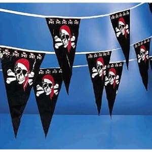 pirate pennant - 100 feet long! great pirate party decoration!