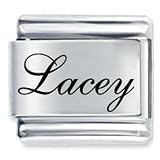 Name Lacey Italian Charms Bracelet Link