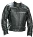 Xelement Classic Men's X-Force Black Racer Leather Motorcycle Jacket - XL