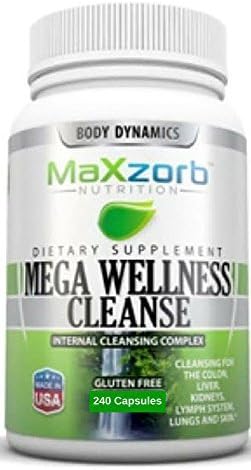 Body Dynamics 240 Caplets Mega Wellness Cleanse Internal Cleansing Complex by Body Dynamics