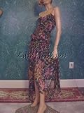 $6330 New CHRISTIAN DIOR Silk Black Flame Gown Dress 4 / 36