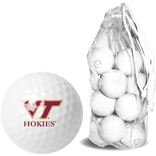 Virginia Tech Hokies Ncaa 15 Golf Ball Clear Pack