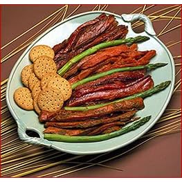 Wild Alaskan Smoked Salmon Strips, Two and a half full pounds, five packages, each with it's own flavor: honey, teryaki, sweet-n-sour, cajun and regular.