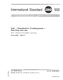 ISO 502:1982, Coal -- Determination of caking power -- Gray-King coke test