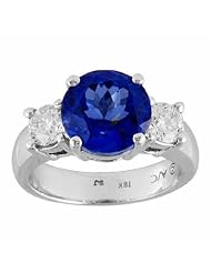 18K White Gold Tanzanite and Diamond Ring -- LIFETIME WARRANTY