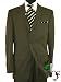 Nicoletti Made in Italy Cashmere / Wool Mens Suit 150's Hand Made Three Button 2pc Canvas Front Custom Working Buttonholes Business Suit Dark Olive