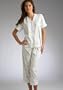 Karen Neuburger Tip Toe Floral Cropped Pajama Sleepwear