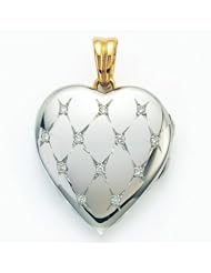 Victor Mayer 18K Gold Diamond Locket - 1 Inch Wide x 1 1/4 Inches Tall