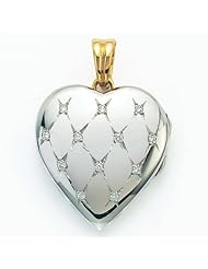 Victor Mayer 18K Gold Diamond Locket - 1 Inch Wide x 1 1/4 Inches Tall
