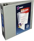 Avery Heavy-Duty View Binder with 4-Inch One Touch EZD Ring, Gray (79404)