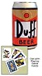 Duff Beer Can and Playing Cards The Simpsons Series 2
