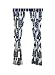 Rose Tree Palisades Pair Window Panels with Tie Backs, Navy