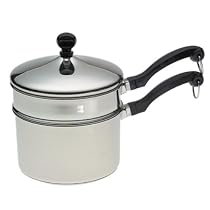 Farberware Classic Series 2-Quart Saucepan with Double Boiler Insert and Lid