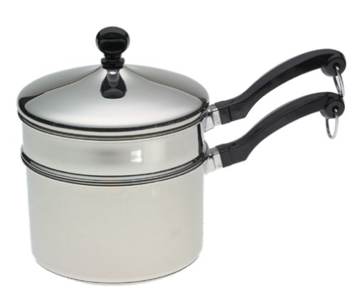 Farberware Classic Series 2-Quart Saucepan with Double Boiler Insert and Lid
