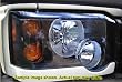 Hummer H2 headlight bug shield by LaminX 03-06 Hummer H2 headlight super white blue-tinted protective film - Hummer H2 - Head deflector shields