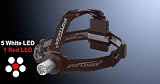 Coast LED Lenser LL7536RHL Dual Color 6 Head Flashlight LED Headlamp 1 Red 5 White LED