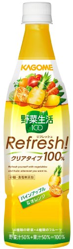 カゴメ 野菜生活 100 Refresh! パインアップル&オレンジ 777g×12本