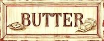 Butter, Dairy Art Poster Print by Judy Kaufman, 16x6