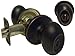 Dark Oil Rubbed Bronze Entry Entrance Door Oval Egg Style Knob Kwikset Compatible Keyway Handle Lock 6093DBR