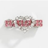Rhinestone Heart Dog Barrette - Jewel of My Heart Barrette - Pink Rhinestones