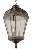 Tristan Hanging Outdoor Lantern, 3 LIGHT, BURNISHED RUST - B001L...