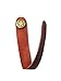 Brown Genuine Leather Guitar Strap Hook Button For Acoustic/Folk/Guitar