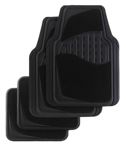 Kraco RC8304TAN Tan Premium Carpet Rubber Mat - 4 Piece