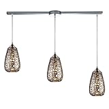 ELK Lighting 20064/3L 3 Light Nestor Linear Island Light, Chrome