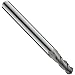 Niagara Cutter MEB430 Carbide Ball Nose End Mills, Inch, Uncoated (Bright) Finish, Roughing and Finishing Cut, 30 Degree Helix, For Use With All Materials