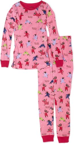 Girls Cat'S Pink Polo Pajama