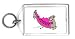Keychain with rats, watermelon, eating, fruit, seeds