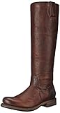 FRYE Women's Jenna Inside Zip Riding Boot,  Dark Brown, 6 M US