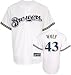 Bill Hall Jersey: Adult 2010 Majestic Home White Replica #2 Milwaukee Brewers Jersey - Small