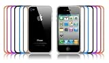 Amazon：ソフト　Maclove  iPhone 4用 TPUソフトフレーム iShow case Cilla  LightBlue[ML53722]