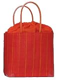 Colorful Straw / Beach / Shopper / Tote Bag Red Medium