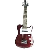 Vorson EGLTL RVM T-Style Guitarlele Travel Electric Guitar with Gigbag, Metallic Red
