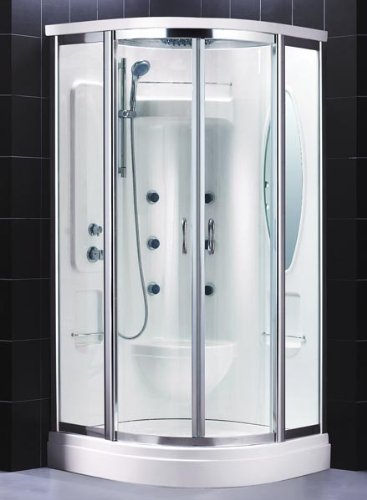 DreamLine SHJC-1238386-01 ATLANTICA Jetted and Steam Shower, White and Chrome