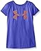Under Armour Girls' Big Logo T-Shirt, Constellation Purple (530)/Stealth Gray, Youth Medium