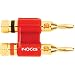 24k Gold-Plated Dual Banana Plugs - Red