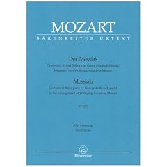 Mozart Der Messias Klavierauszug KV 572