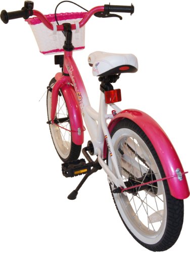 bike*star 40.6cm (16 Zoll) Kinder-Fahrrad - Farbe Pink & Weiß