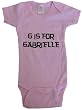 G IS FOR GABRIELLE / Hurry Up - Name-series - White or Pink Onesie / Baby T-shirt