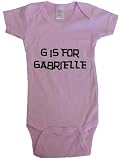 G IS FOR GABRIELLE / Hurry Up - Name-series - White or Pink Onesie / Baby T-shirt